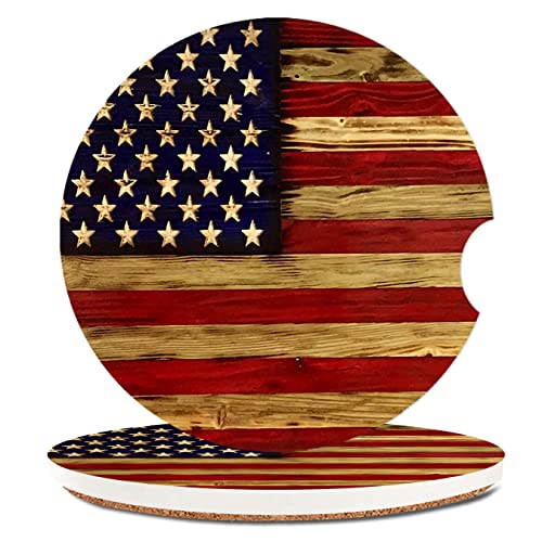Vintage American Flag Wood