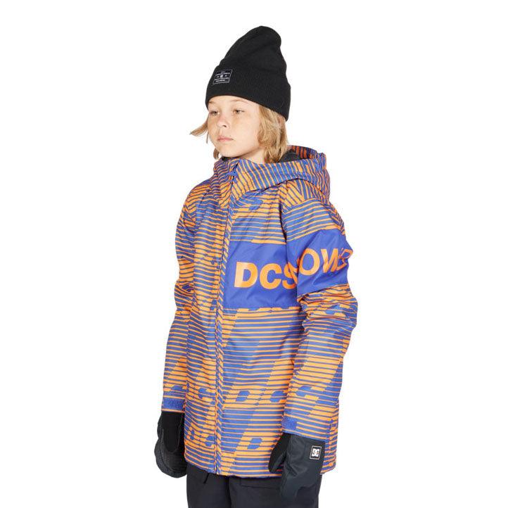 DC Propaganda Kids' Blue & Orange Snow Jacket - Waterproof Winter Coat for Boys & Girls - Perfect for Skiing, Snowboarding & Outdoor Adventures