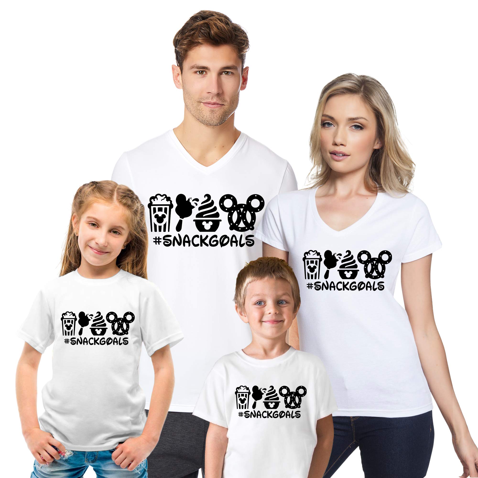 **Cali Trend Station Family Matching T-Shirts - Mickey & Minnie Mouse V-Neck Shirts for Couples, Siblings & Family Outfits - Perfect for Disney Trips, Theme Parks & Casual Wear**