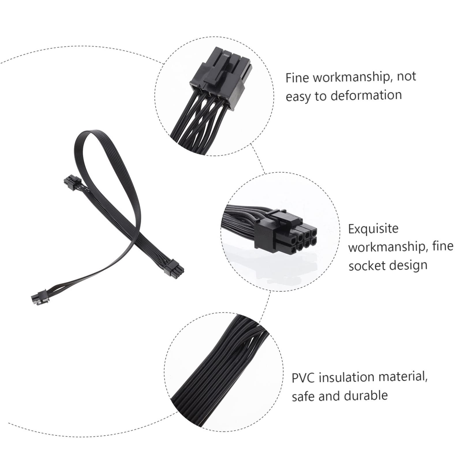 BESTonZON 3-Pack 8-Pin GPU Power Splitter Cable - Dual 8-Pin PCIe Power Connector for Graphics Cards, PC Power Supply Extension | Perfect for Gaming Rigs, Mining Rigs & High-Performance Computer Builds