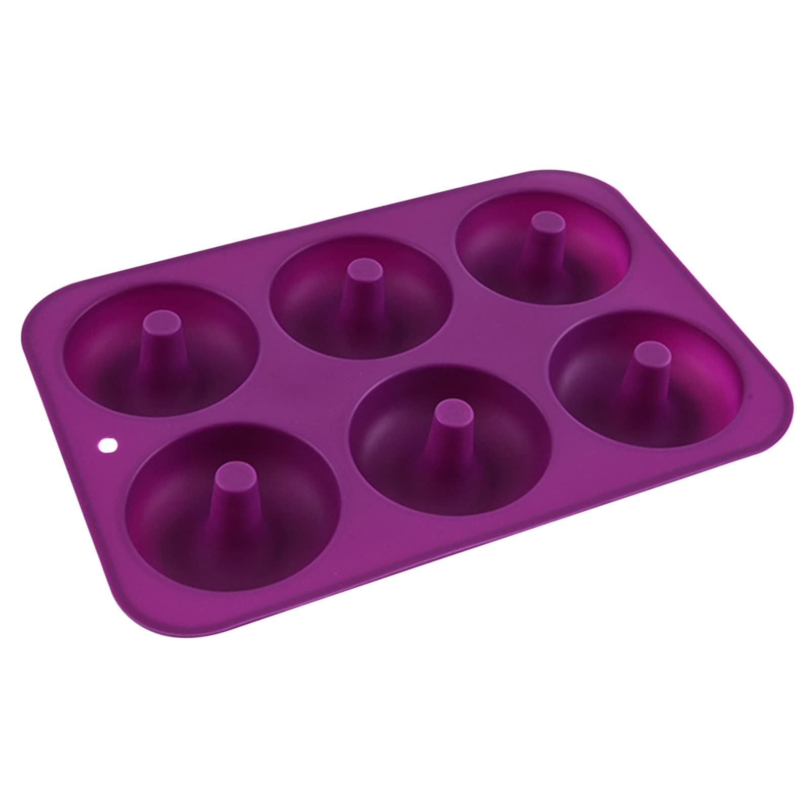 TOPRenddon 6-Cavity Non-Stick Silicone Donut Baking Pan - Perfect for Homemade Donuts, Bagels & Pastries - Ideal for Birthday Parties, Brunch & Holiday Baking