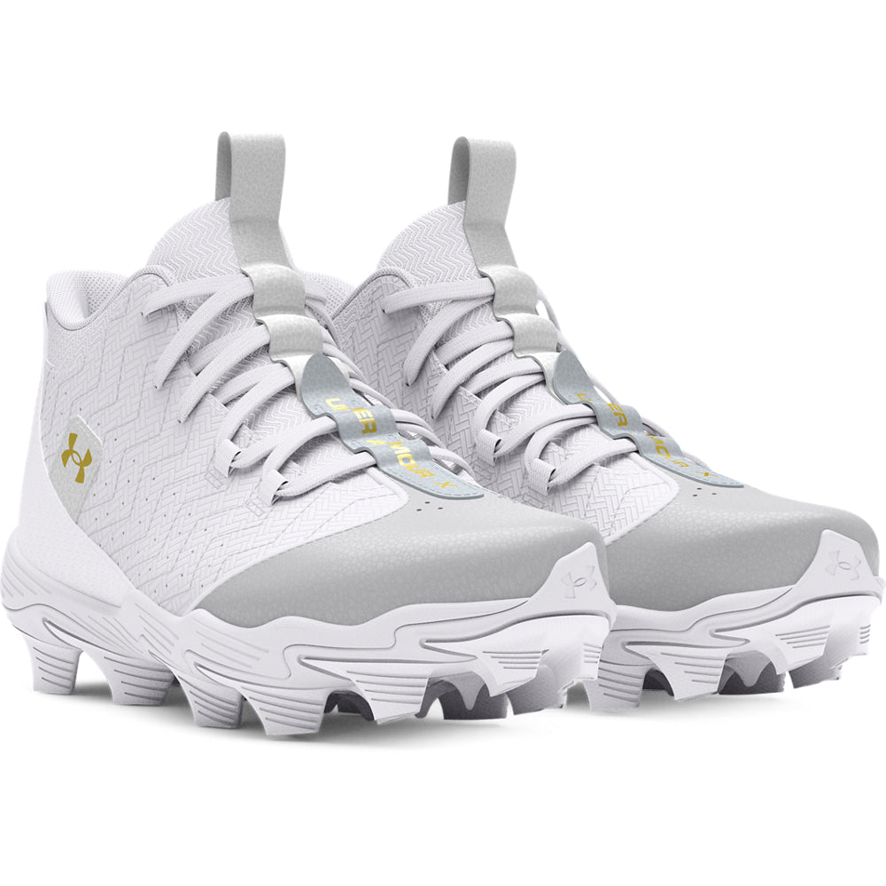 Boys' Under Armour Youth Harper 9 Mid RM Baseball Cleats - Lightweight & Durable Baseball Shoes for Kids - Perfect for Little League Games & Field Training