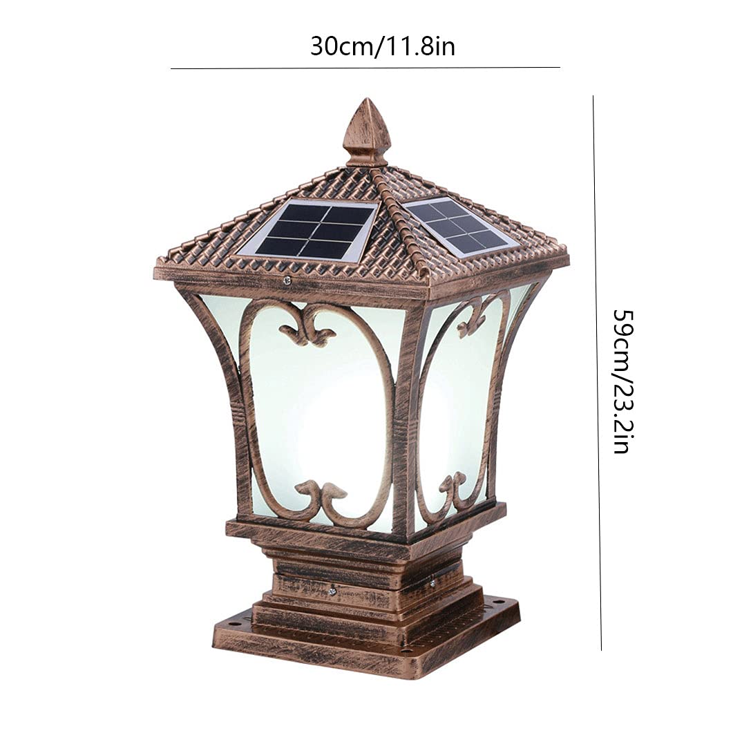 Solar LED Post Cap Lights - Waterproof Outdoor Pillar Lights for Patio, Deck, Fence & Lawn - Modern Solar-Powered Street Lamp for Wooden Posts (Perfect for Garden Pathways, Driveways & Backyard Lighting)