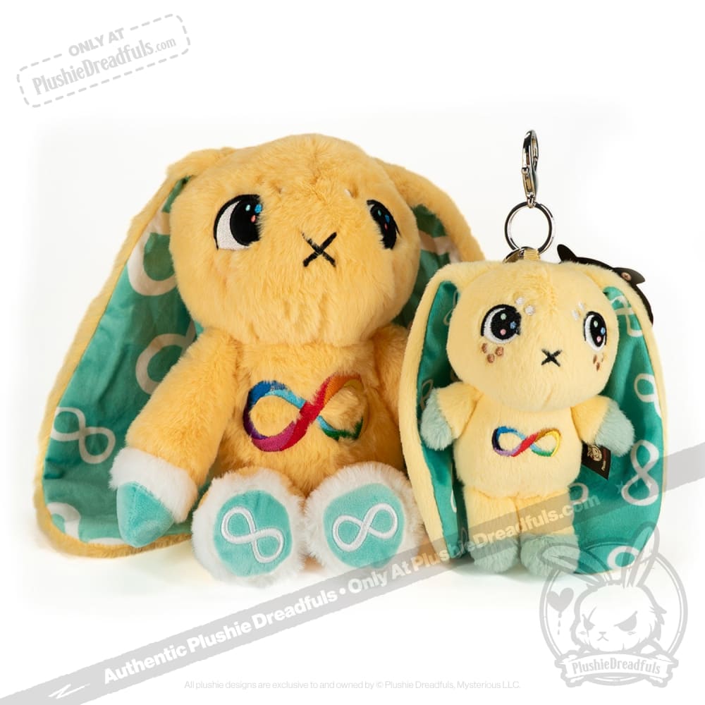Autism Awareness Rabbit Plush Keychain - Soft & Cute Plushie Dreadfuls for Backpacks, Gifts & Sensory Support | Autism Support Accessory