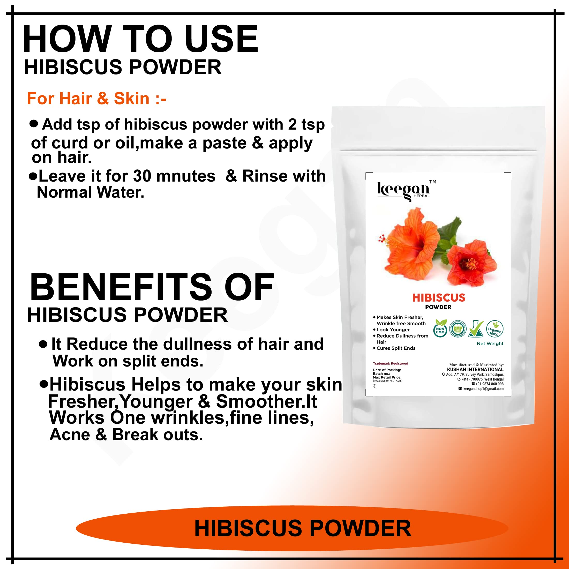 Keegan 100% Natural Hair Care Powder Set - Amla, Hibiscus, Bhringraj, Reetha & Shikakai (5-Pack, 100g Each) for Hair Growth, Scalp Health & Shine | DIY Hair Masks & Ayurvedic Treatments