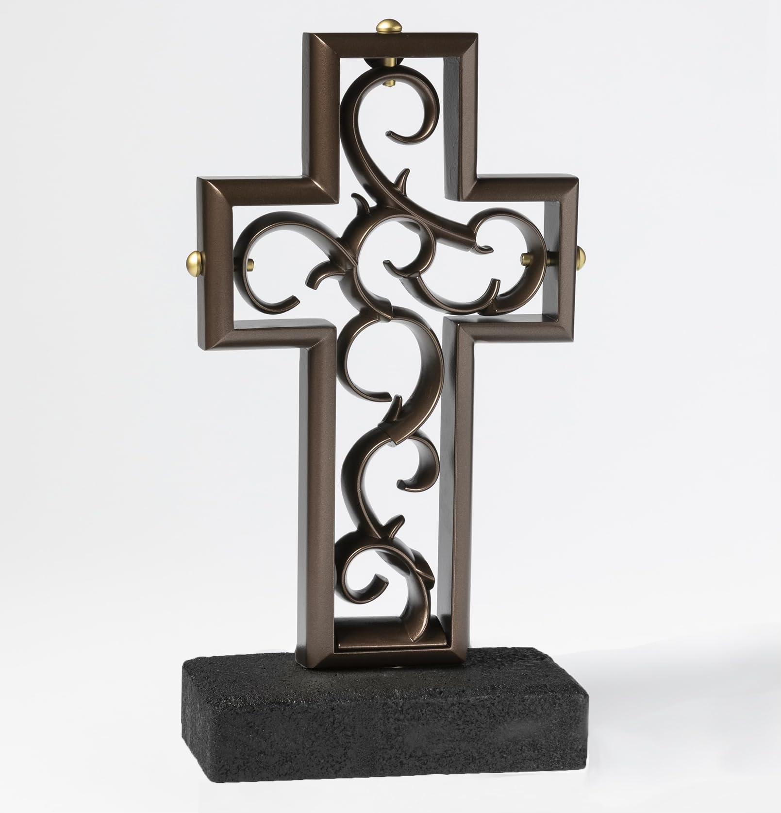 Unity Cross® Metallic Copper Wedding Unity Candle - Elegant Rustic Alternative to Unity Sand Ceremony - Perfect for Christian Weddings, Vow Renewals & Anniversary Celebrations