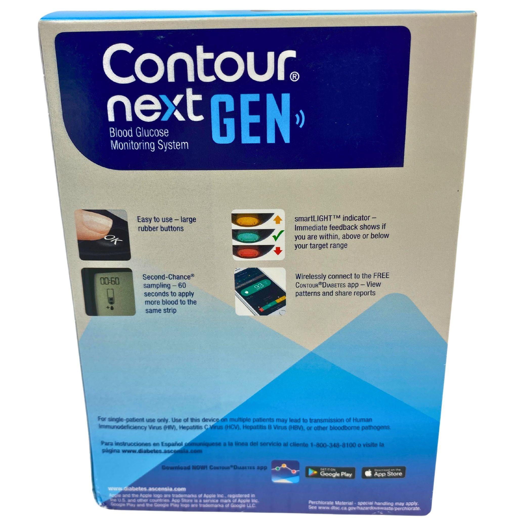 Contour Next Gen Blood Glucose Test Strips - 60 Count Pack | Accurate Diabetes Testing Kit for Home Use | Perfect for Daily Glucose Monitoring & Travel