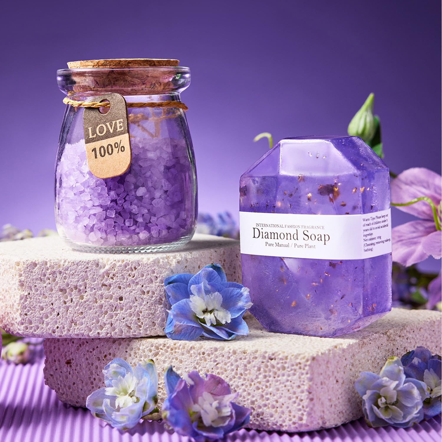 Personalized Lavender Spa Gift Basket Set for Women - Unique Birthday, Christmas, Valentine's Day & Mother's Day Gifts for Her - Relaxing Aromatherapy Present for Mom, Wife, Girlfriend, Sister & Friends - Perfect for Self-Care, Stress Relief & Home Spa Days