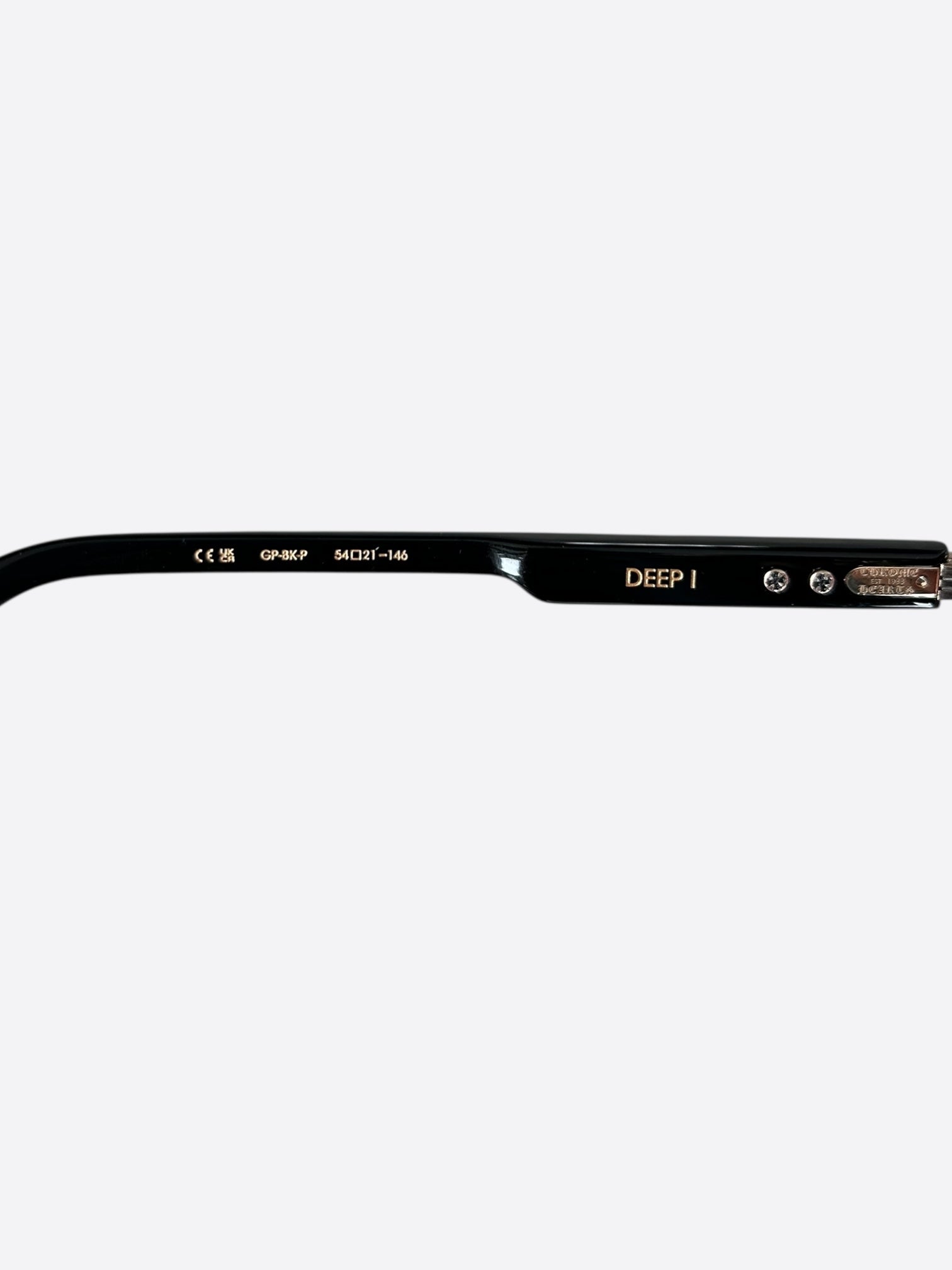 Chrome Hearts Black & Gold Deep 1 Sunglasses - Stylish UV Protection for Outdoor Activities & Fashion Statements