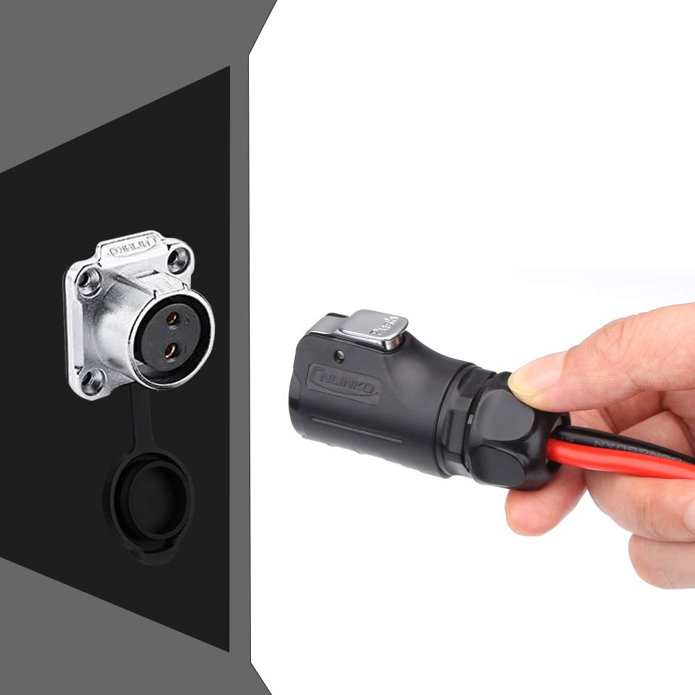 EXTRACTME 10AWG 2 Pin Power Industrial Circular Connector to SAE Adapter Cable - Furion Solar Plug to SAE Connector - Compatible with Furrion, Solar Panel Suitcase, Forrest River RV Ports - Perfect for RV Solar Power Systems, Off-Grid Energy Solutions & Mobile Power Connections