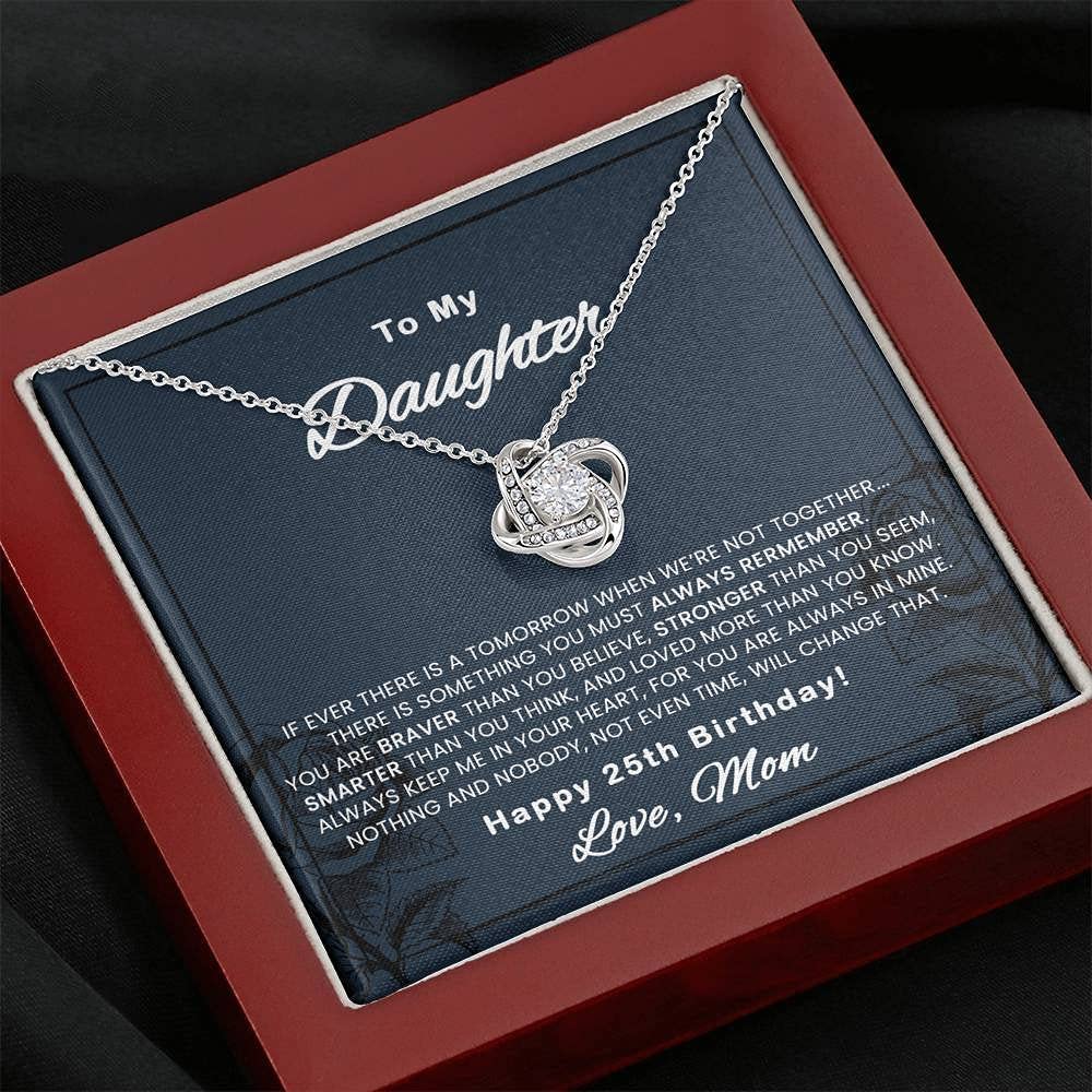 Daughter's 25th Birthday Necklace Gift with Card - Perfect for Mother's Day & Grandma