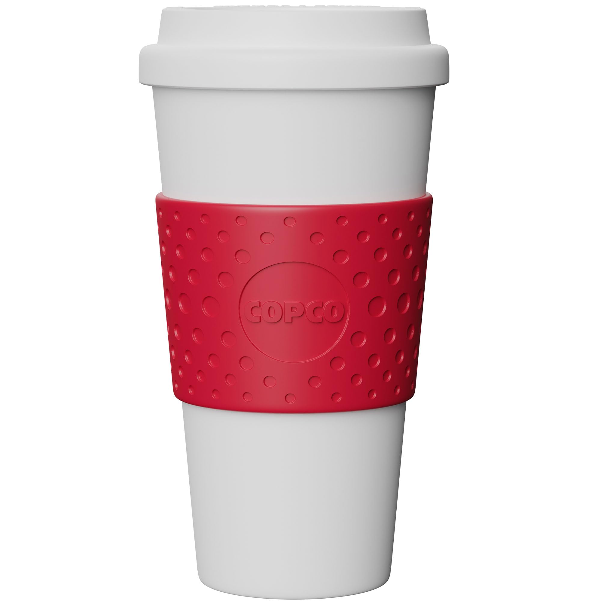 Copco Acadia 16-Oz Insulated Travel Mug with Leak-Proof Lid - Cherry Red for Coffee, Tea & Hot Drinks - Perfect for Commuting, Camping & Office Use