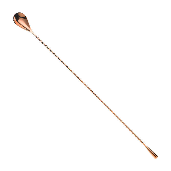 Barfly by Mercer M37013CP Classic Copper Plated Bar Spoon - 15 3/4 Inch Cocktail Mixing Tool for Bartenders, Home Bars & Professional Use - Perfect for Stirring, Layering & Garnishing Drinks