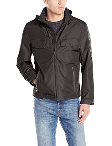 FOG by London Fog Men's Newfields Waterproof Breathable Rain Jacket - Lightweight Windproof Outdoor Coat for Hiking, Commuting & Travel