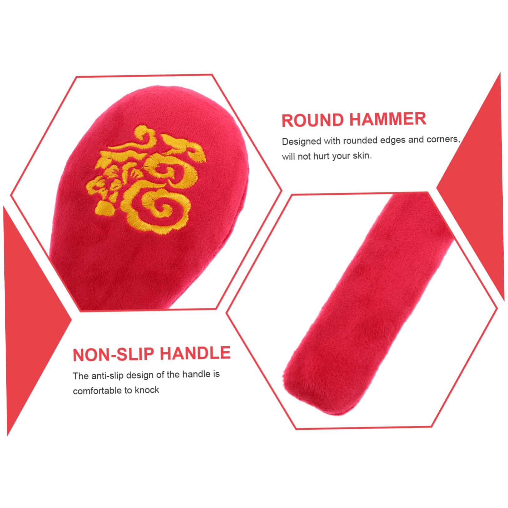FOMIYES 2-Piece Wooden Meridian Massage Hammer Set - Handheld Shoulder & Body Massage Tool for Relaxation - Perfect for Home, Office, and Spa Use to Relieve Muscle Tension & Stress