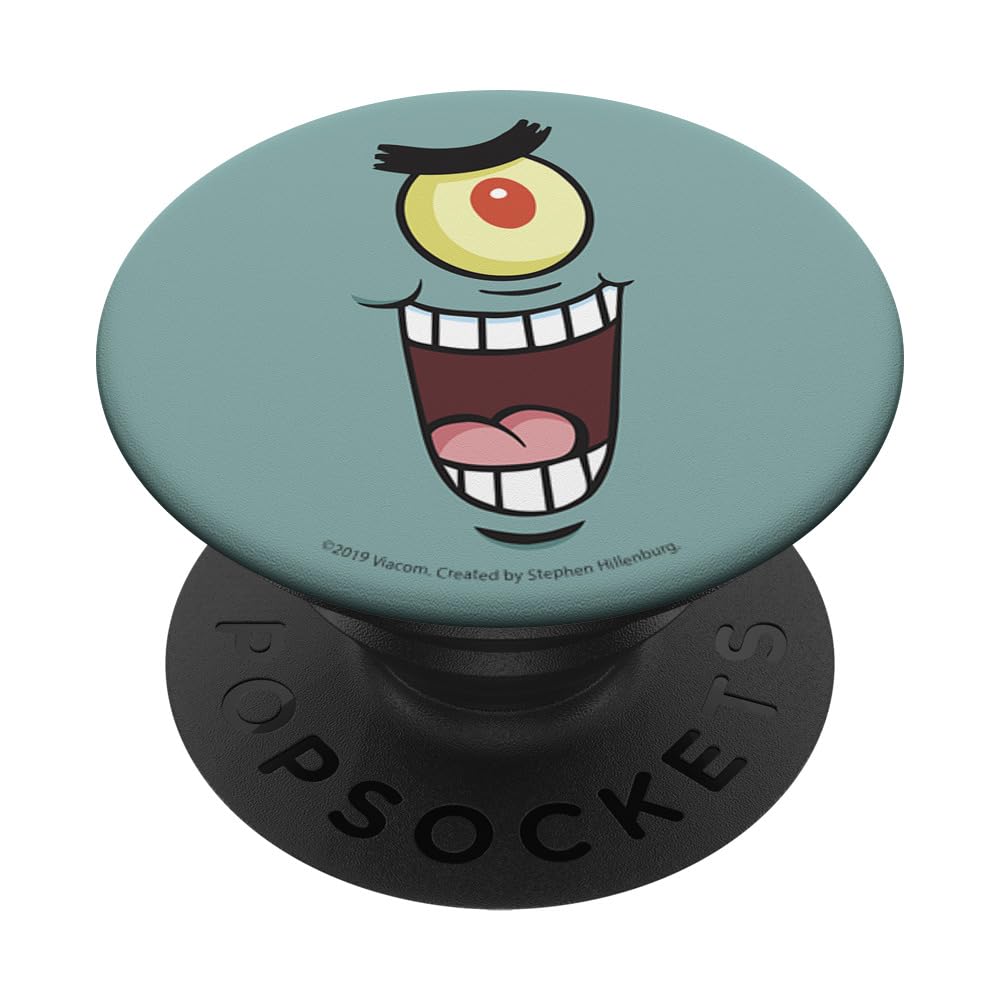 SpongeBob SquarePants Plankton Face PopSockets PopGrip - Swappable Phone Grip & Stand for Phones, Tablets - Perfect for Selfies, Gaming, and Daily Use