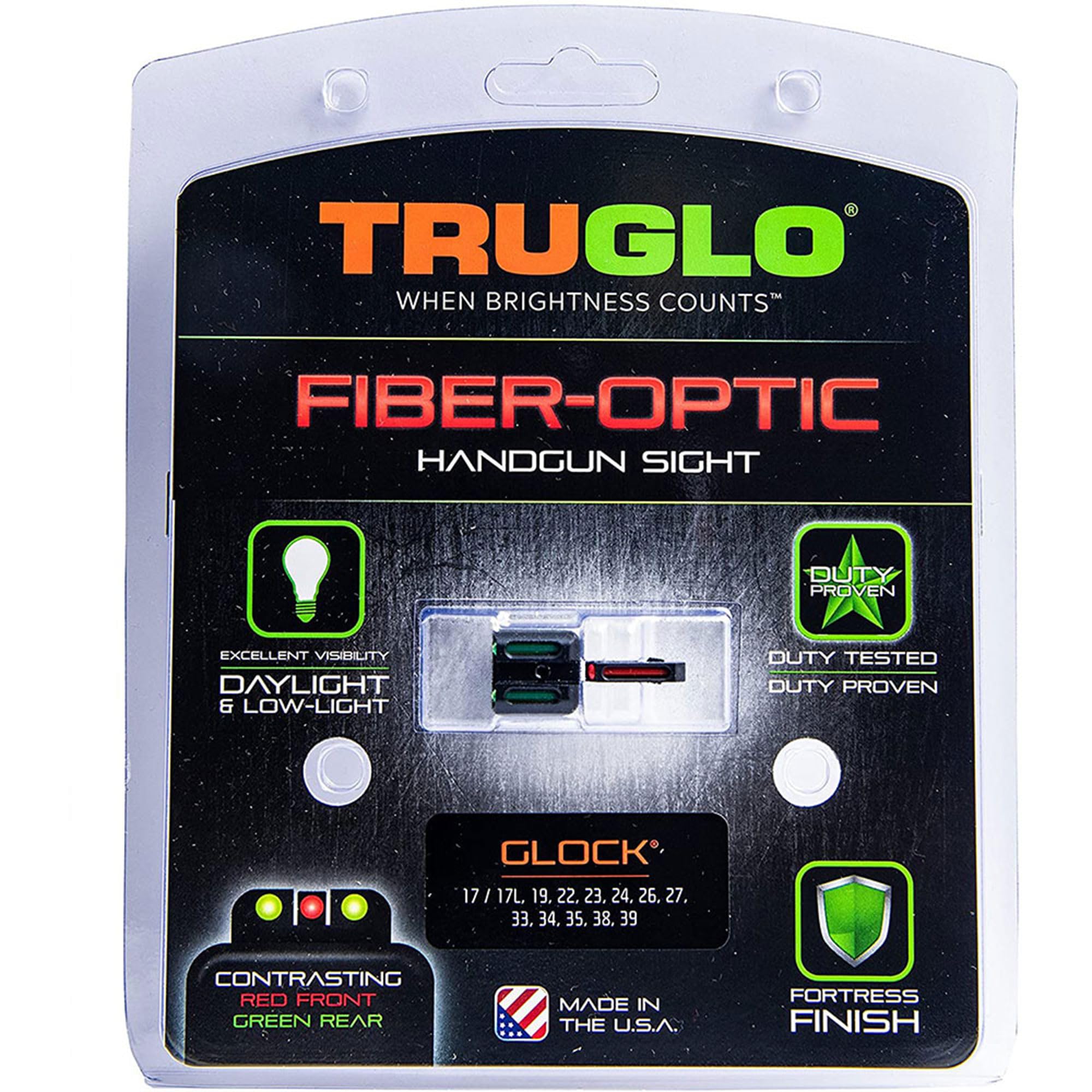 TruGlo Fiber Optic Handgun Pistol Laser Sight Accessories - High Precision Red Dot Sight for Pistols & Handguns - Perfect for Home Defense, Target Shooting & Tactical Training