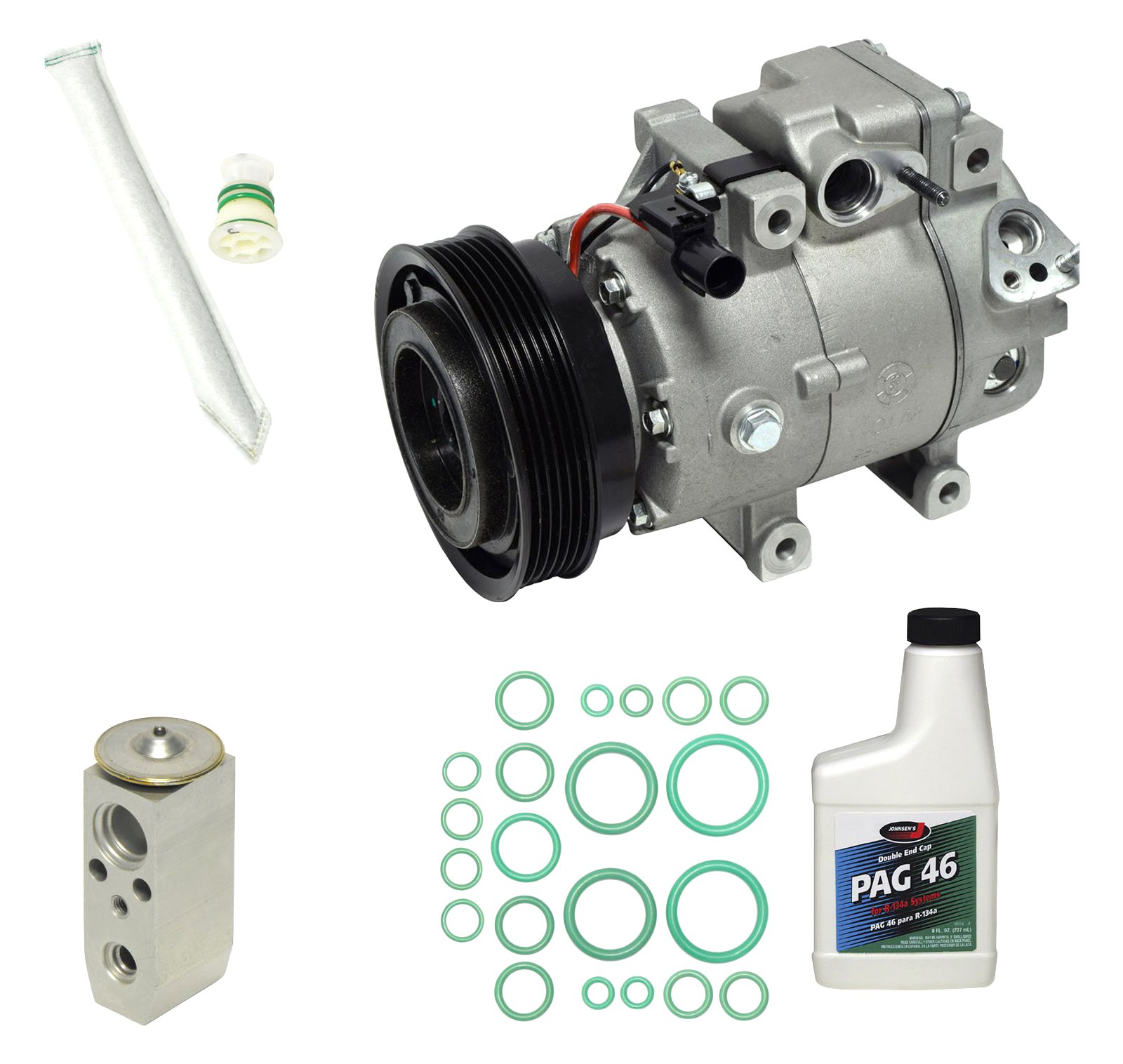 Universal Air Conditioner KT 1314 A/C Compressor & Component Kit - Replacement Parts for Car AC Repair & Maintenance | Compatible with Multiple Vehicle Models