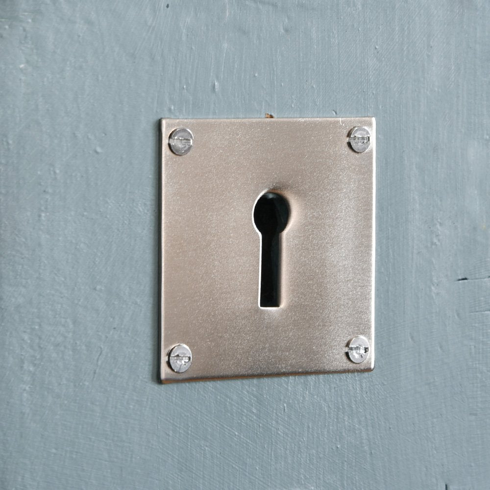 Satin Nickel Square Escutcheon Plate - Premium Bathroom & Door Hardware - Perfect for Modern Home Decor and DIY Projects