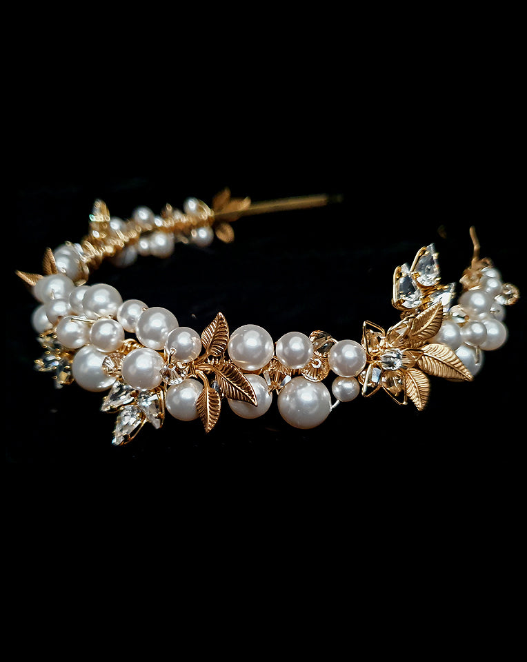 Elegant Pearl Clustered Bridal Headpiece - Breeanna by Kezani | Wedding Hair Accessory for Bride, Bridesmaids & Special Occasions