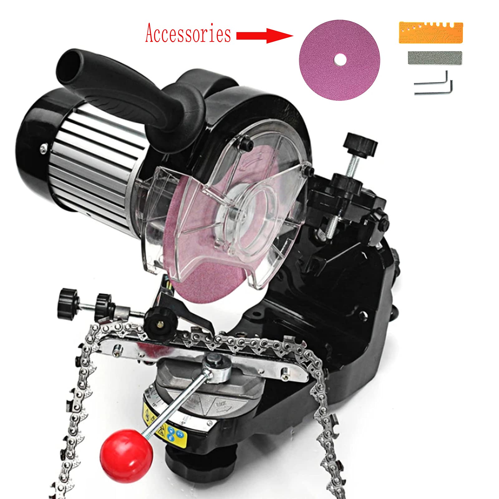 Professional Electric Chainsaw Sharpener - Multi-Angle Automatic Saw Chain Blade Grinder for 1/8