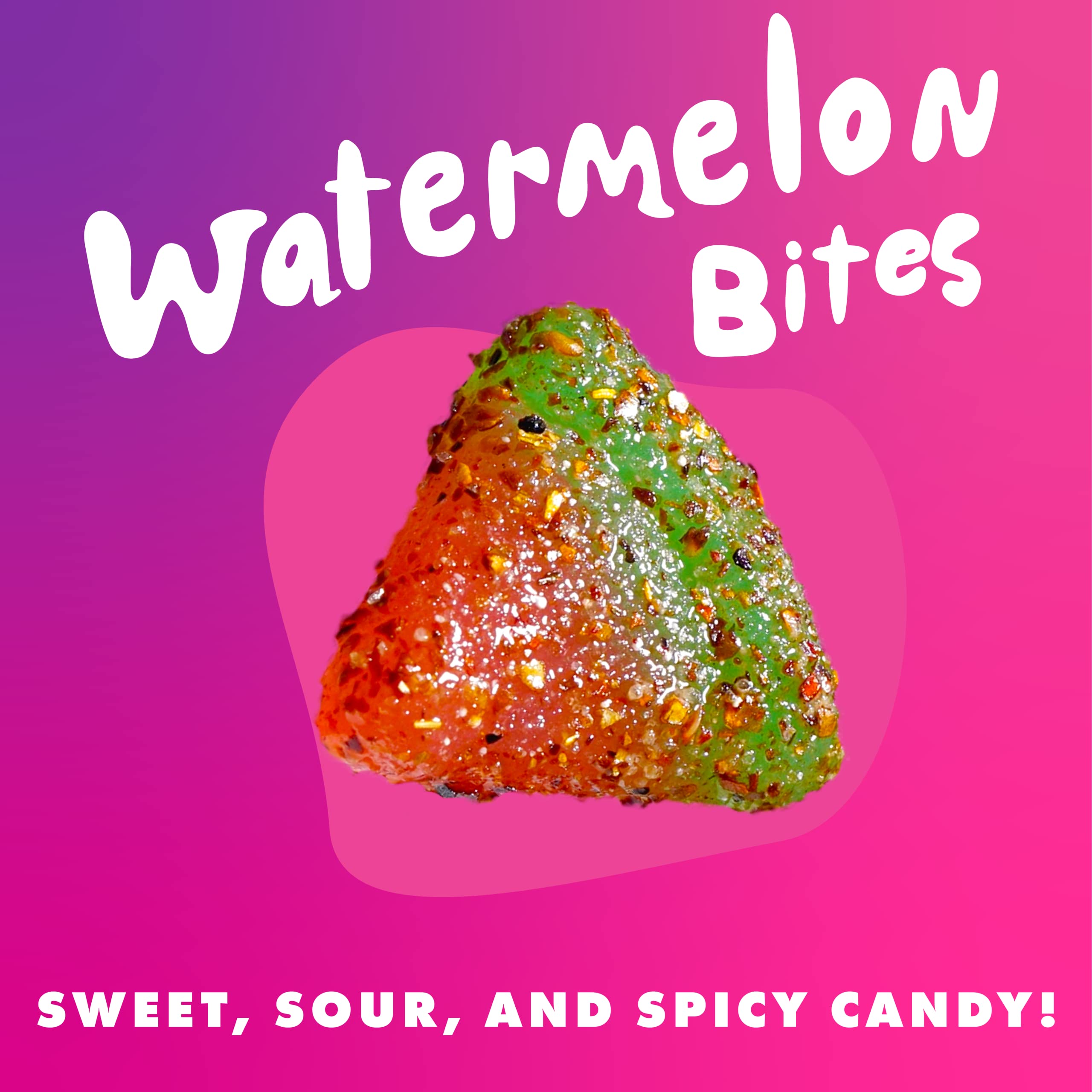 Chili Chews Sweet & Spicy Gummy Candy Bites - Watermelon Flavor, 4 Pack | Sour & Spicy Snacks for All Ages | Perfect for Parties, Movie Nights & On-the-Go Treats