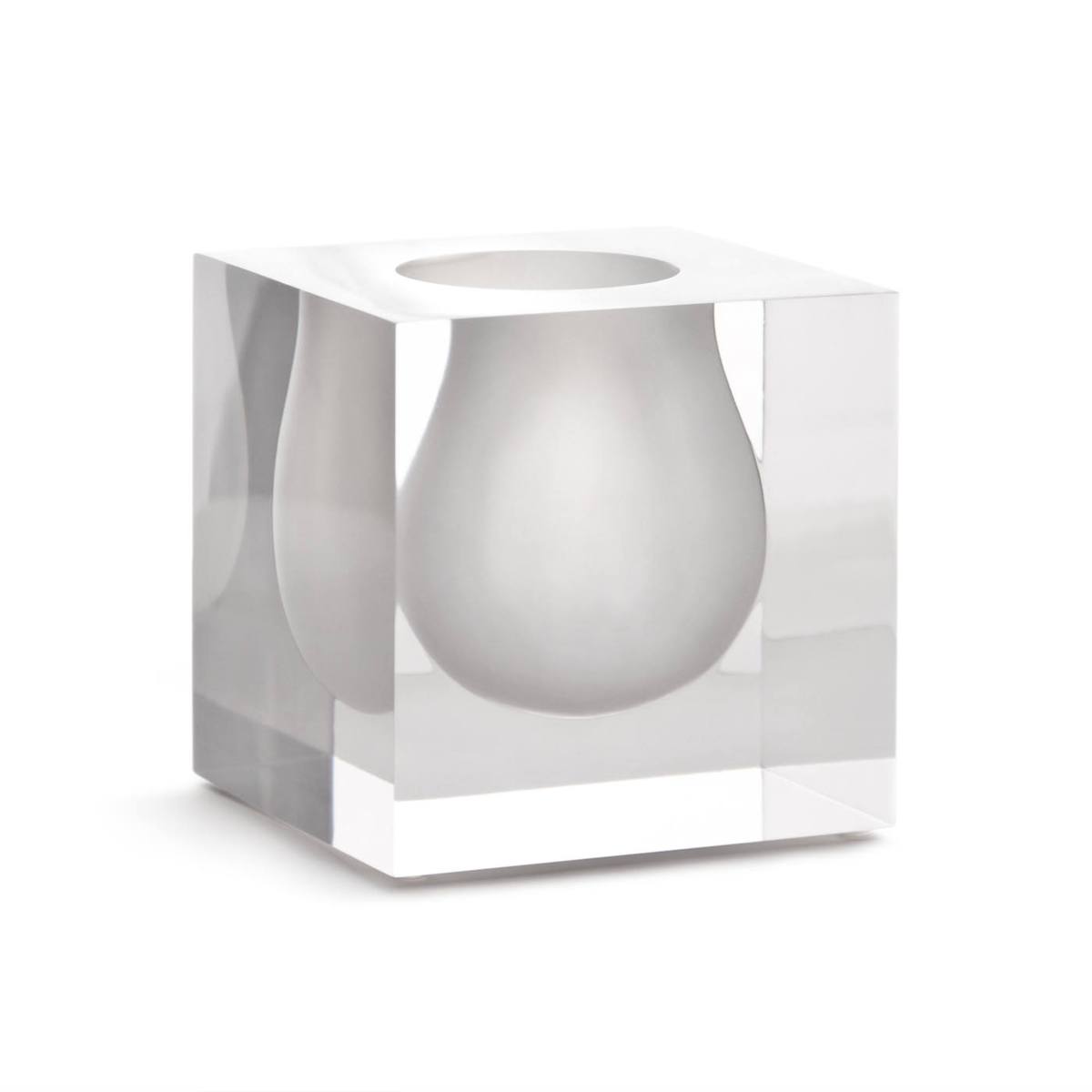 Bel Air Mini Scoop Vase - Elegant White Ceramic Flower Vase for Home Decor, Wedding Centerpieces & Tabletop Arrangements