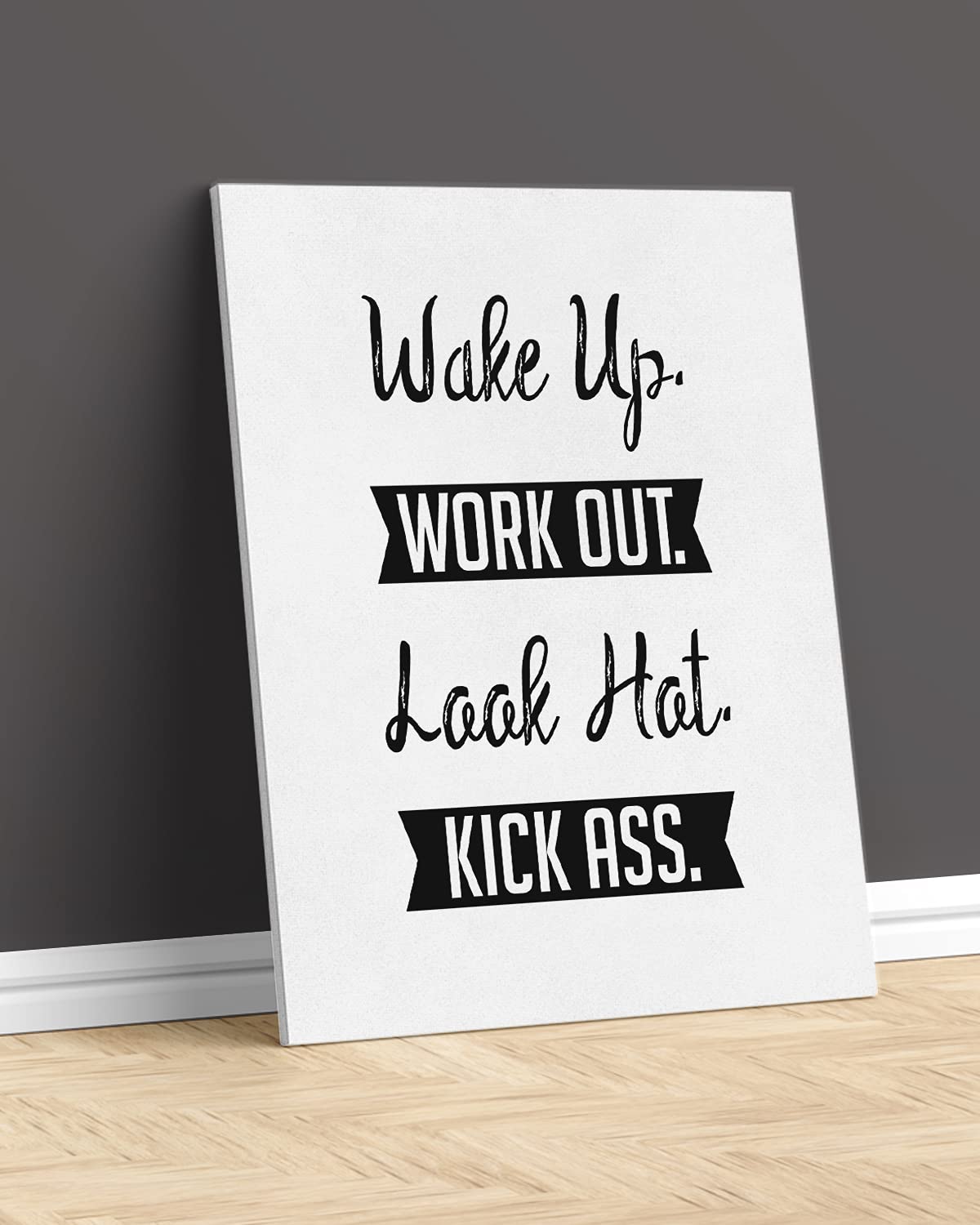 Govivo Motivational Wall Art for Workout Room - Fitness Decor for Home Gym - Inspirational Quote Exercise Room Art - 24x30 Ready to Hang Canvas - Perfect for Home Gym, Office & Workout Space Motivation