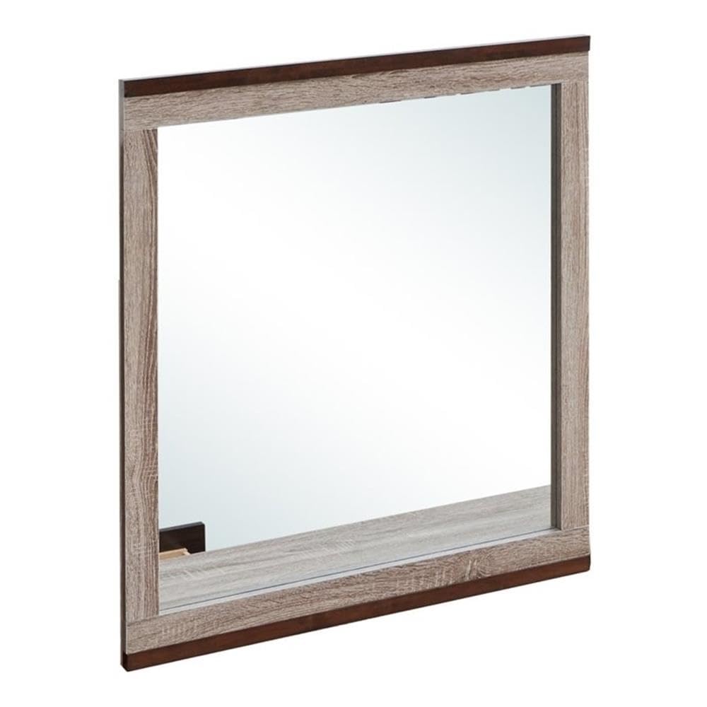 Glory Furniture Magnolia Wood Veneer Full-Length Bedroom Mirror - Gray & Brown Finish | Elegant Wall Mirror for Bedroom Decor, Dressing Area & Entryway
