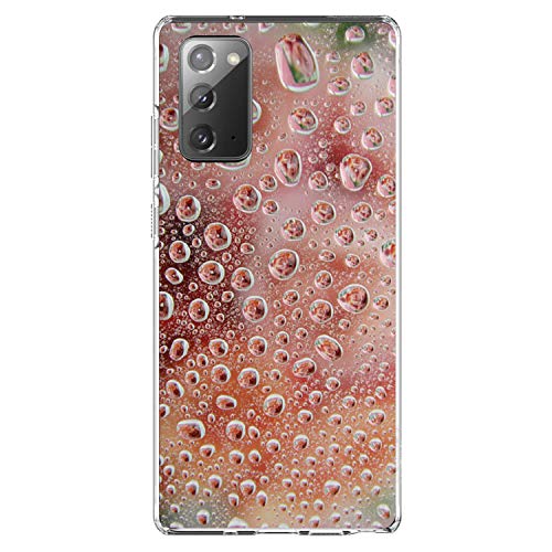 Red Water Droplets Glass On Clear Case