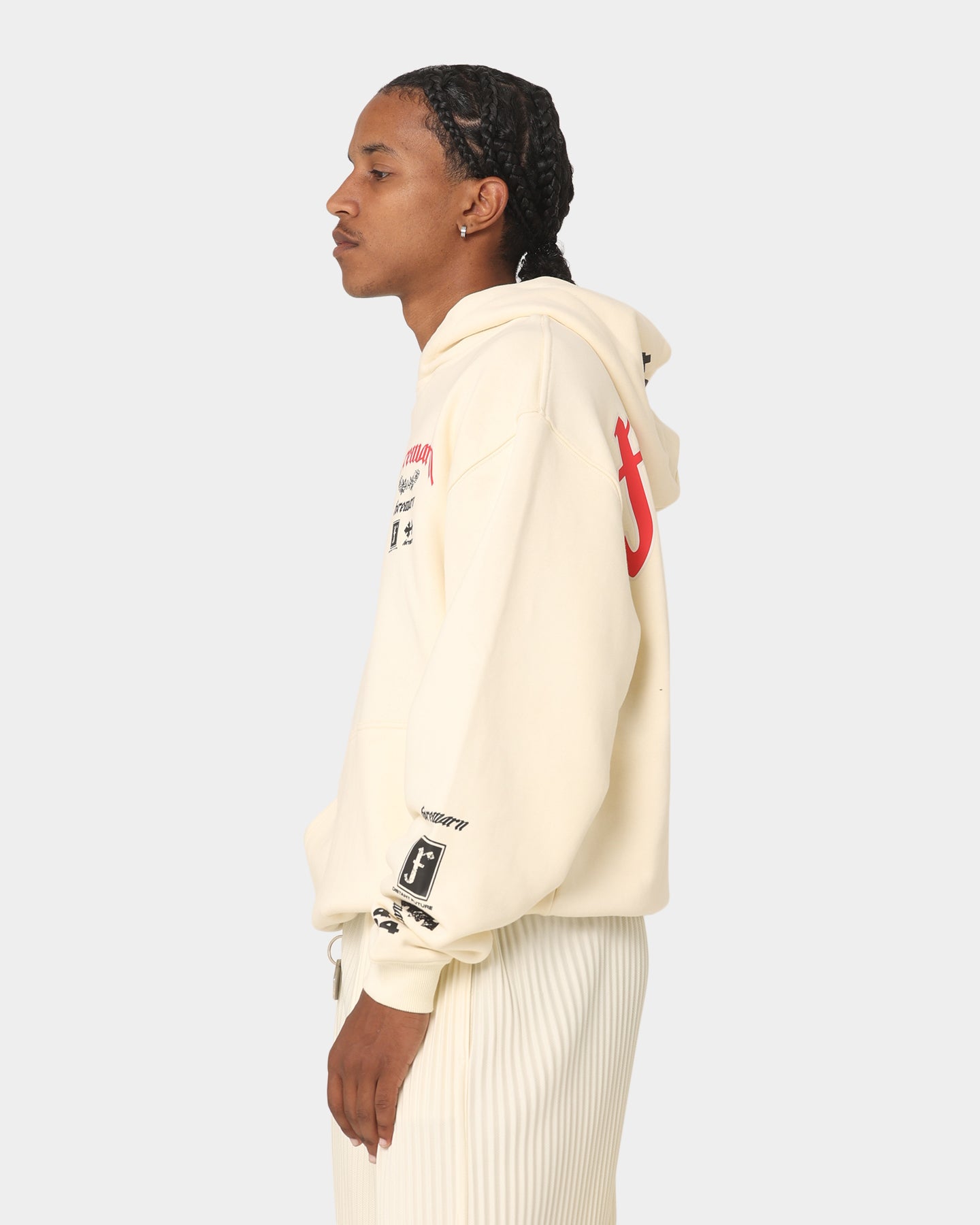 404 Forewarn Hoodie Off White - Stylish Unisex Pullover for Streetwear & Urban Fashion | Perfect for Casual Outfits, Gym, and Outdoor Activities