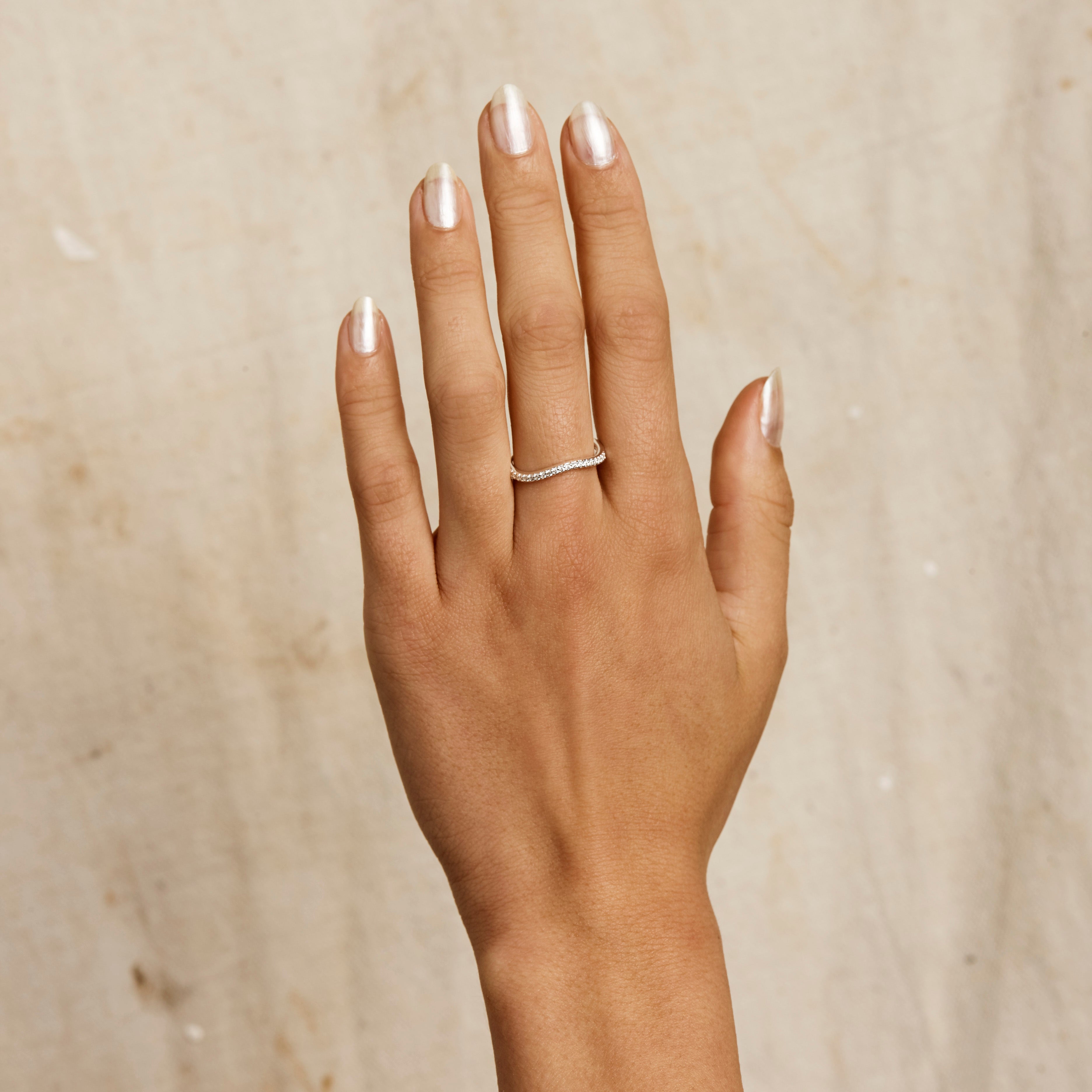 Wavey Sparkles Ring for Women - Elegant Cubic Zirconia Fashion Jewelry - Perfect for Parties, Weddings & Everyday Wear