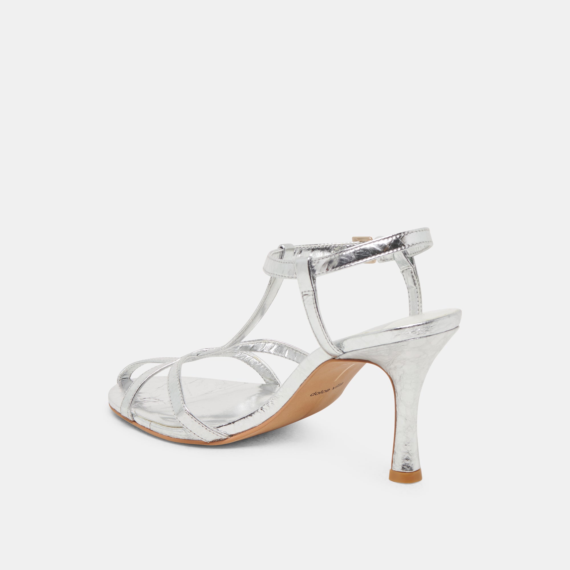 Liane Women's Silver Distressed Leather Heels - Elegant High Heel Pumps for Evening Parties, Weddings & Special Occasions