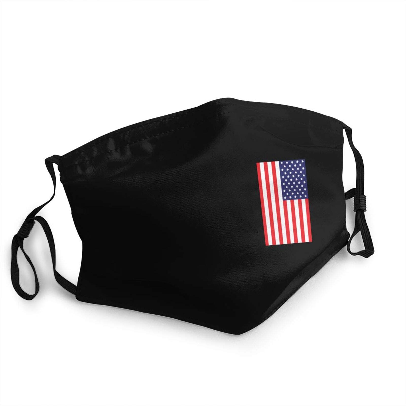 American Flag Face Mask - Police Support Grey USA Patriotic Mask, Washable & Reusable for Daily Wear, Outdoor Activities & Patriotic Events