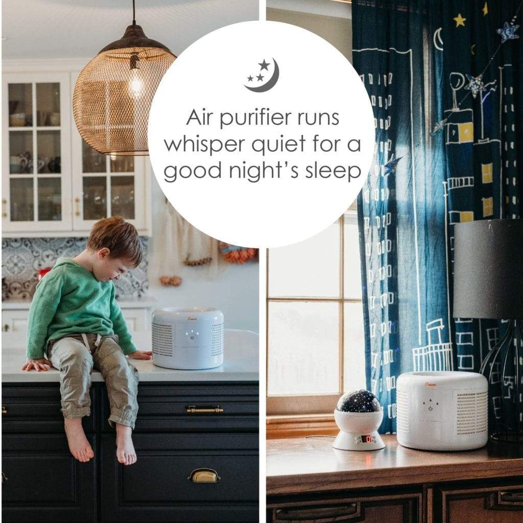 Crane 2.5 PPM True HEPA Air Purifier for Home, Office & Bedroom - Filters Allergens, Dust, Smoke & Pet Dander - Quiet Air Cleaner for Allergy & Asthma Relief (White)
