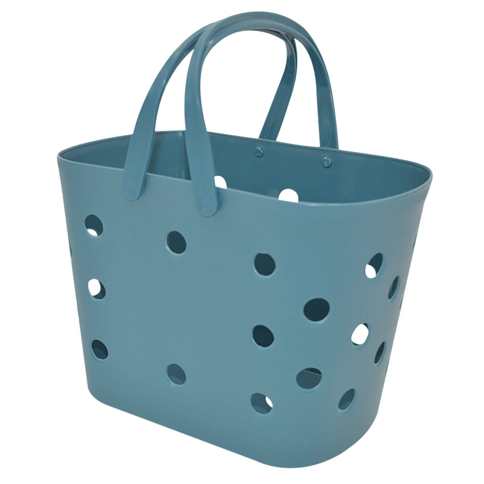Soft Portable Shopping Basket - Reusable Picnic, Laundry & Storage Basket for Bath, Beach & Travel | Plastic Washable Organizer with Lid for Clothes, Groceries & Soup Containers