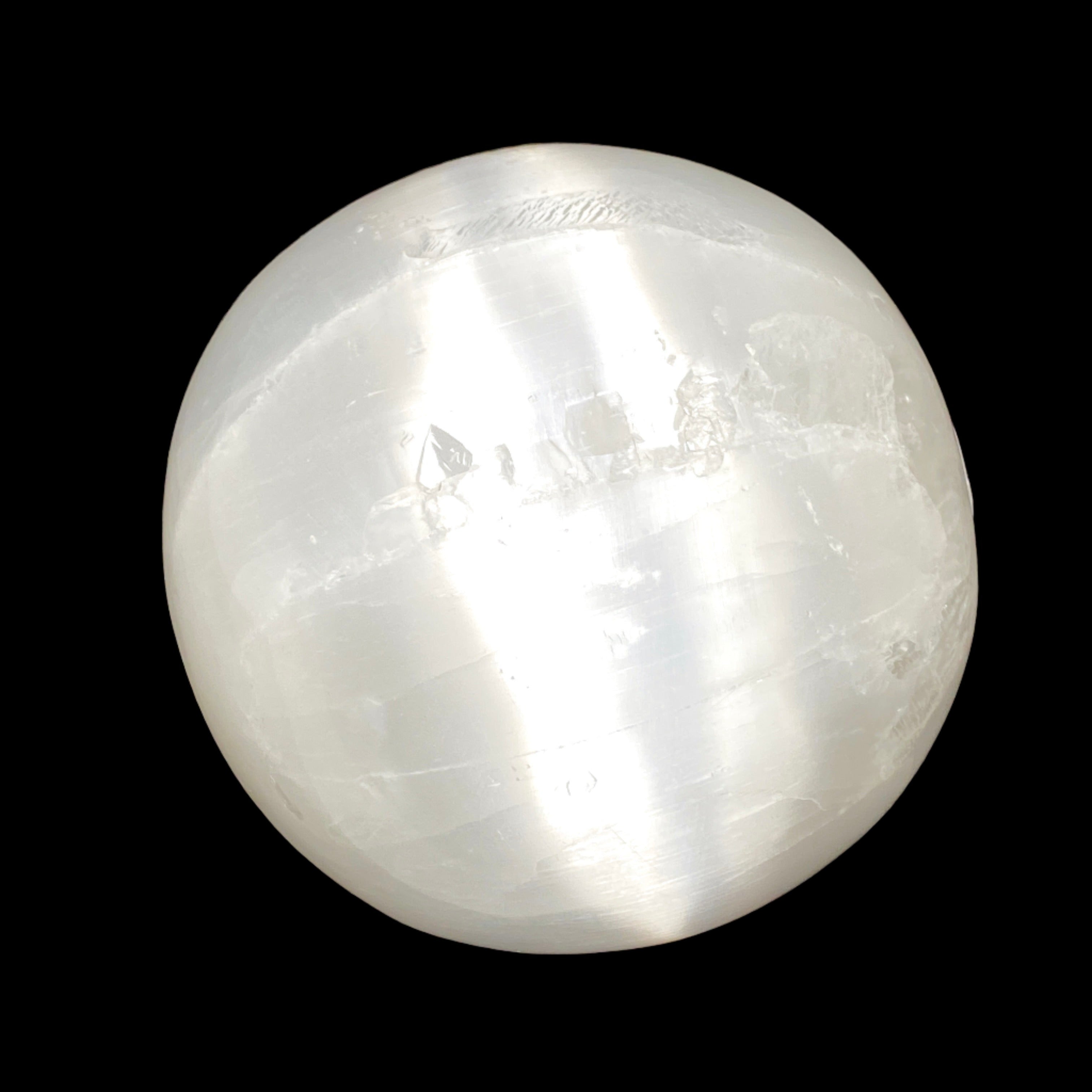 Natural Selenite Crystal Sphere SEL 01 - Healing Stone for Meditation, Energy Cleansing & Home Decor - Perfect for Yoga, Reiki & Spiritual Practices
