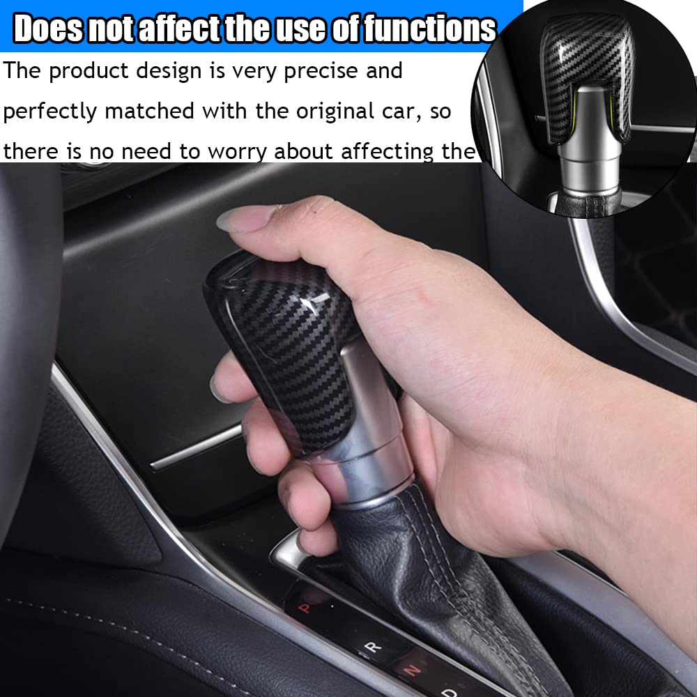 Custom ABS Gear Shift Knob Cover Trim for Honda Civic 11th Gen 2022-2023, Accord 2018-2022, CR-V 2023-2024, HR-V 2023-2024 - Red Carbon Fiber Style (1Pcs/Set) | Interior Car Accessories Upgrade for Enhanced Driving Experience