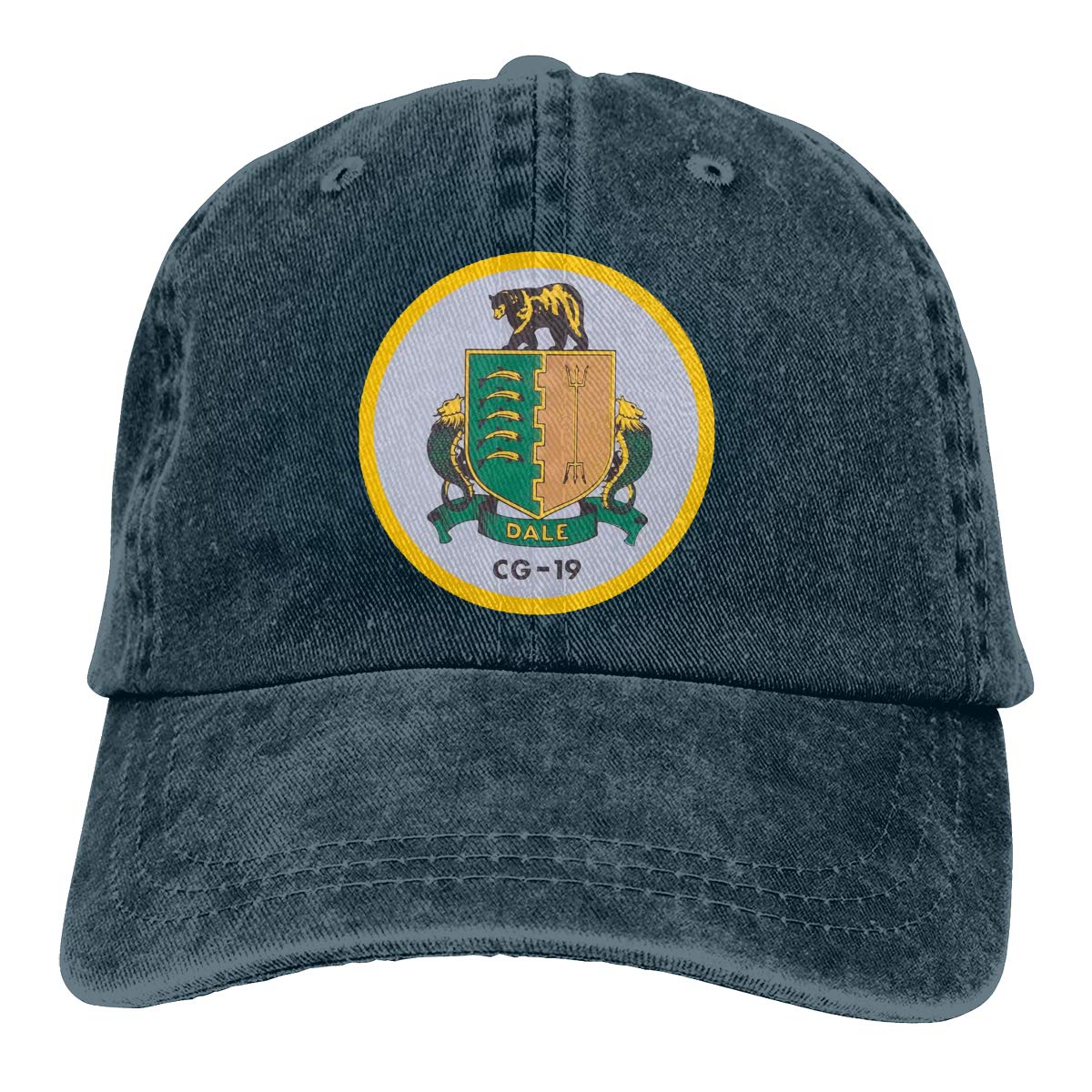 HUZEMINniu USS Dale CG-19 Unisex Adult Baseball Cap - Vintage Denim Cowboy Hat for Men & Women - Perfect for Outdoor Activities, Sports, and Casual Wear