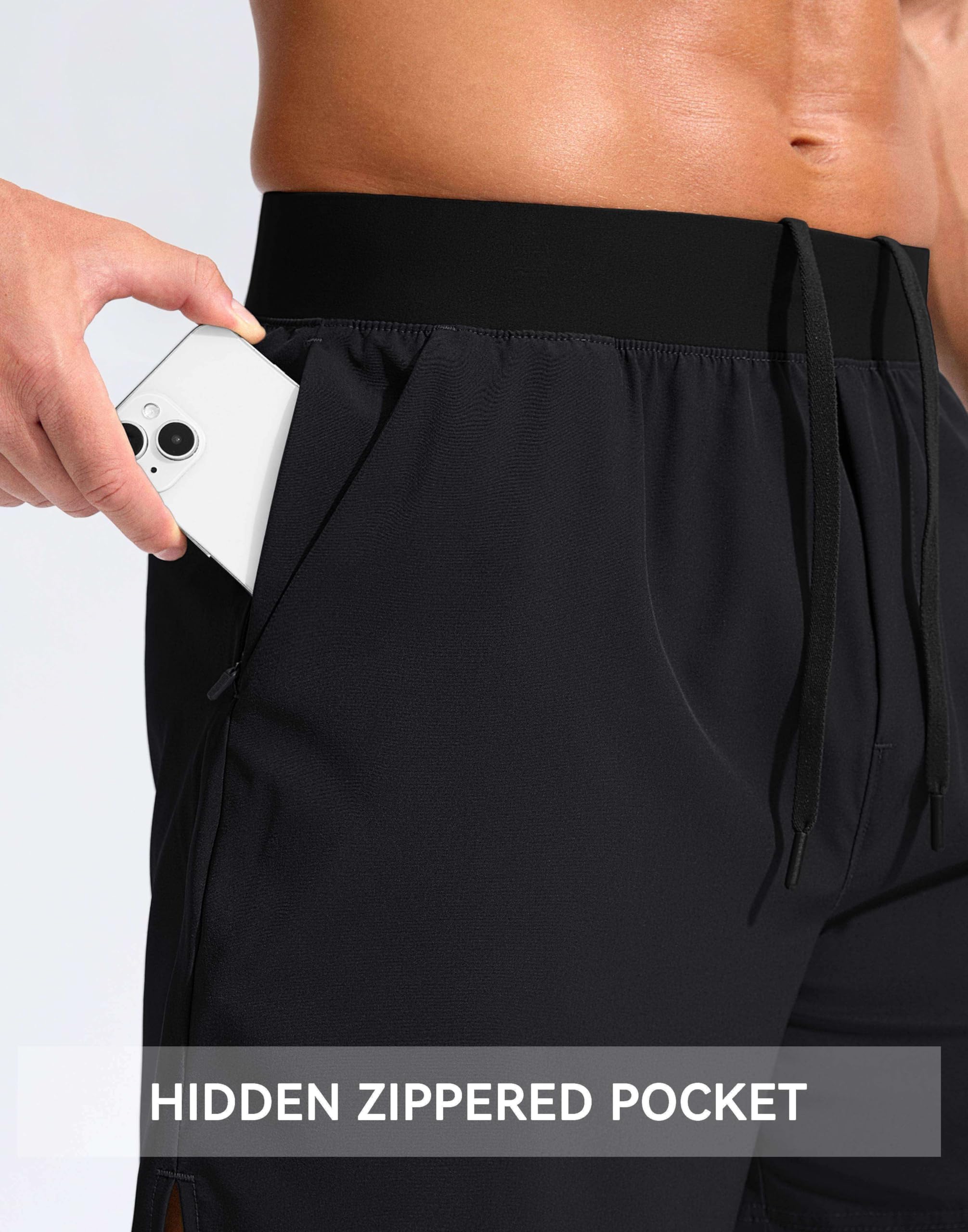 **Soothfeel Men's 5 Inch Running Shorts with Zipper Pockets - Quick Dry, Breathable Athletic Shorts for Gym, Workout, Tennis & Sports - Perfect for Jogging, Training & Outdoor Activities**