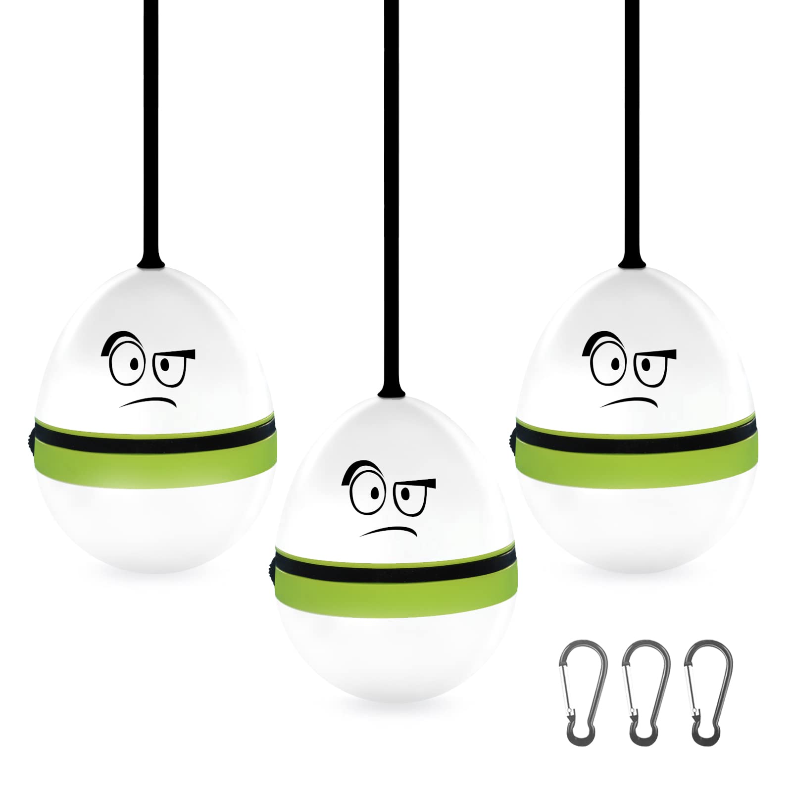 3 Pack LED Camping Lantern - Portable Battery Powered Lantern with 3 Lighting Modes, Emergency Light for Outdoor Adventures, Hiking, Backpacking & Power Outages - Includes Clip Hook for Easy Hanging