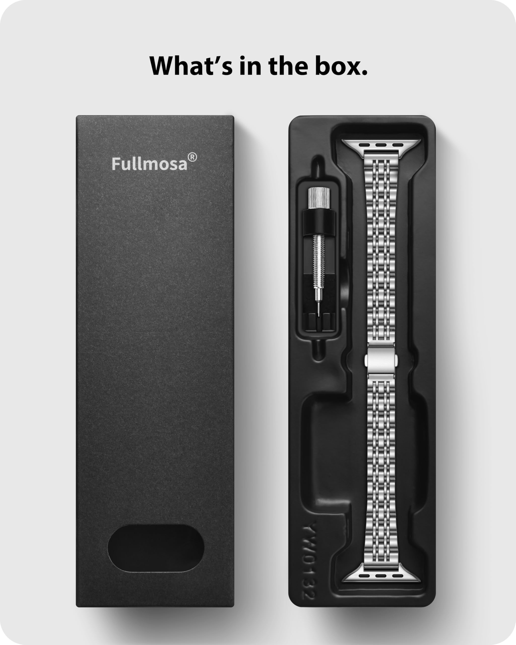 Slim Stainless Steel Apple Watch Band for Women - Compatible with 38mm 40mm 41mm 42mm iWatch Series 10/9/8/7/6/SE/5/4/3/2/1 - Silver Metal Strap Replacement - Perfect for Workouts, Office & Everyday Wear