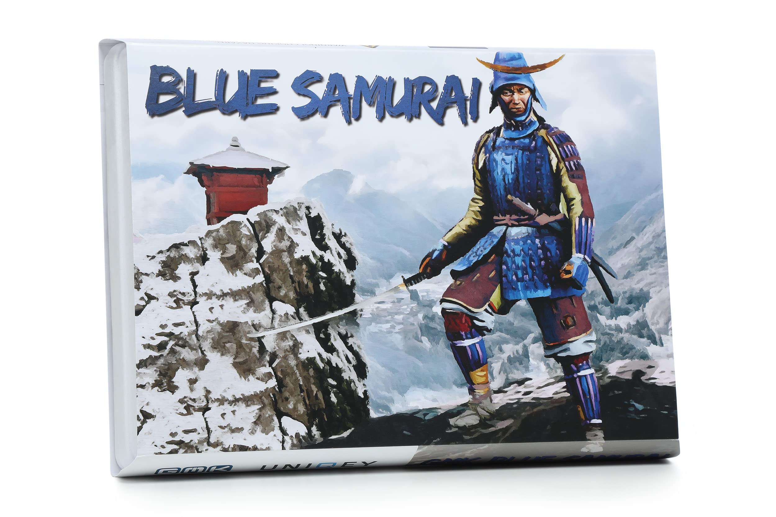 GMK Redsuns Blue Samurai Custom Mechanical Keyboard Keycaps - 153-Key Doubleshot PBT Cherry Profile Set for 60% 65% TKL Full-Size Layouts - Perfect for Gaming Typing & Office Work (Blue Base Kit)