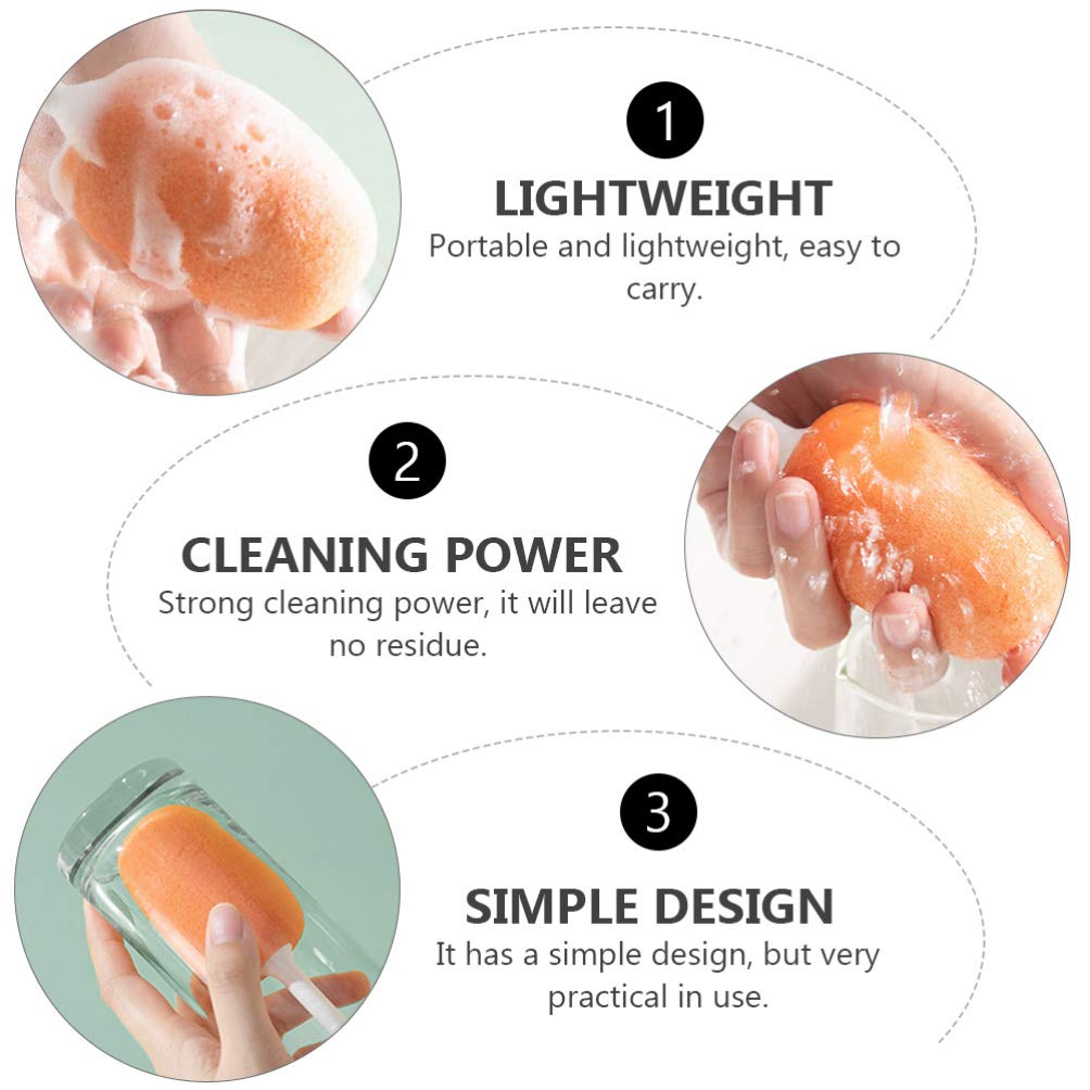 3-Pack Long Handle Cleaning Brushes for Cups, Glasses & Bottles - Durable Plastic Dishwashing Sponge Brushes for Kitchen, Home & Office Use