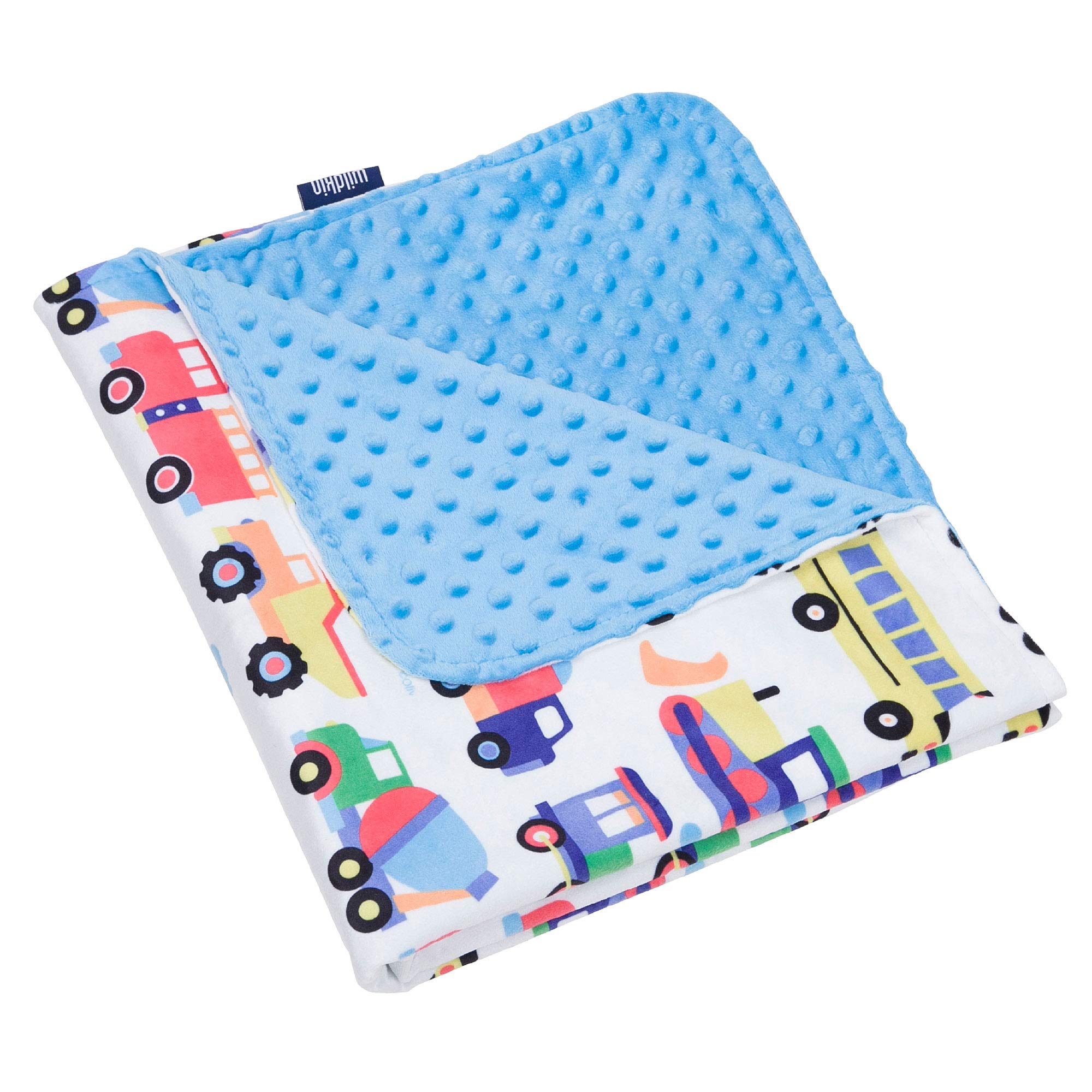 Wildkin Soft Plush Blanket Set - 5 Piece Twin Bed in a Bag with 100% Cotton Cover (Trains, Planes & Trucks Design) - Perfect for Kids' Bedroom, Nursery, Travel & Sleepovers