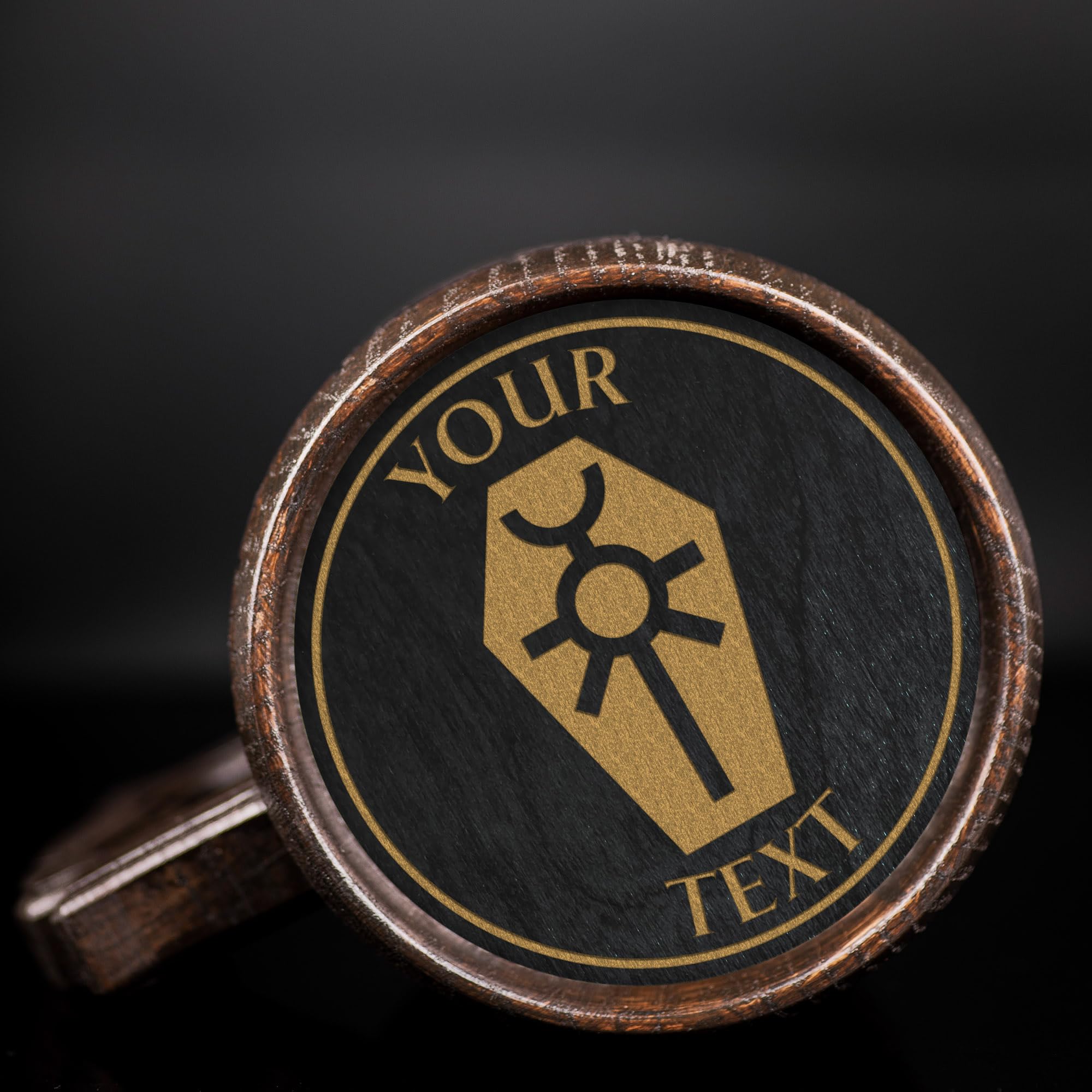 40K Necrons Custom Beer Mug - Personalized Wooden Tankard Stein for Gamers & Geeks - Unique Anniversary, Birthday, Father's Day & Wedding Gift for Men, Him, Dad - Perfect for Gaming Parties, Home Bars & Sci-Fi Collectors