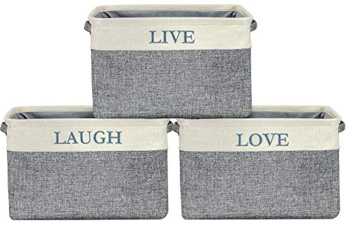 Storage Grey Bins - Uppercase Text