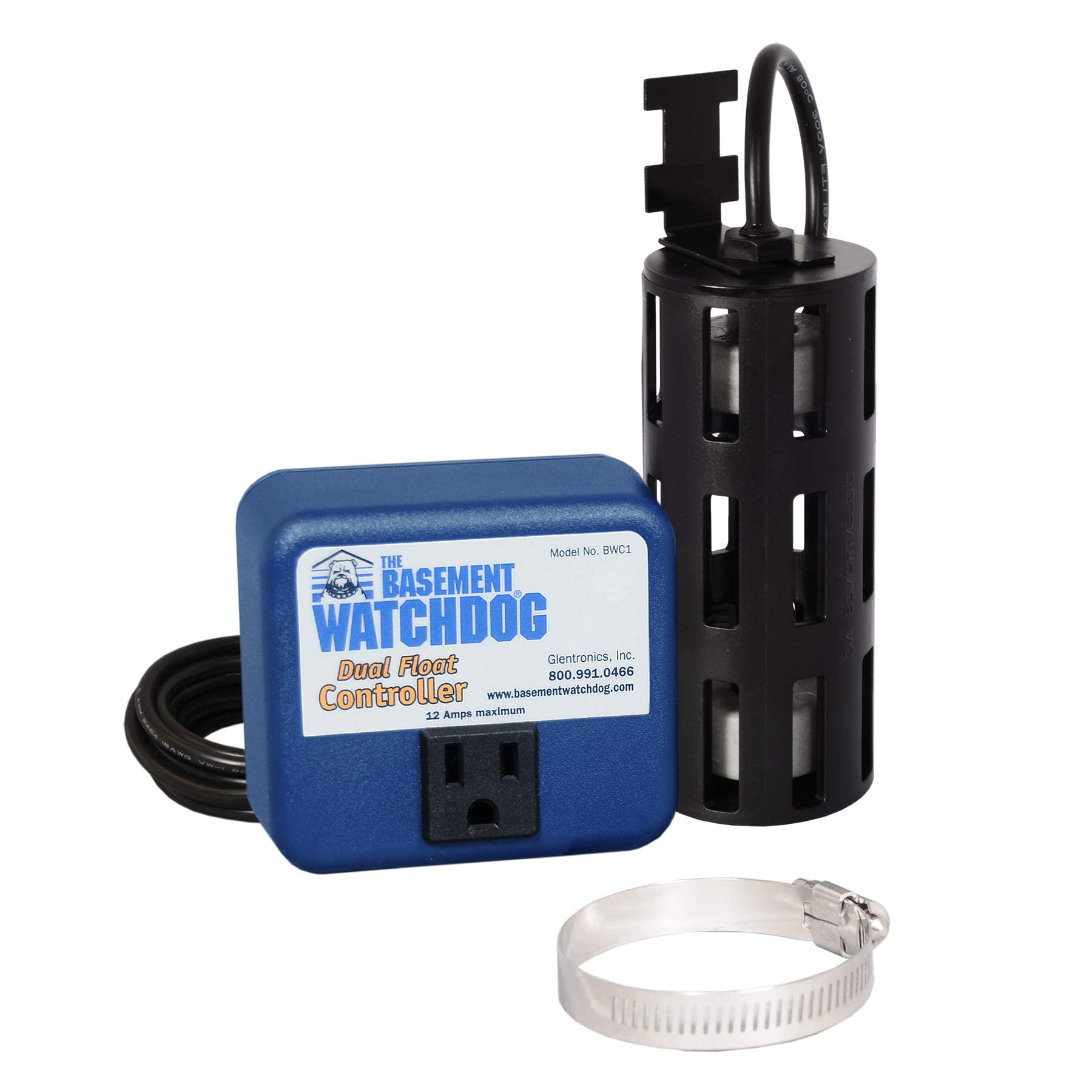Basement Watchdog BWT050 1/2 HP Submersible Sump Pump - 4100 GPH at 0 ft, 2770 GPH at 10 ft - Cast Iron/Aluminum Construction with Caged Dual Float Switch - Ideal for Basement Flooding, Crawl Space Drainage & Emergency Water Removal