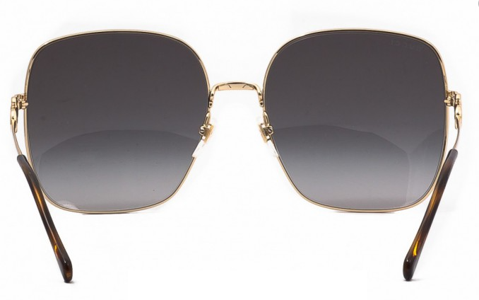 Gucci GG 0879S 001 Gold/Gray Gradient Square Women's Sunglasses - Luxury Designer Shades for Women, UV Protection, Fashionable Square Frame - Perfect for Beach, Driving & Outdoor Activities