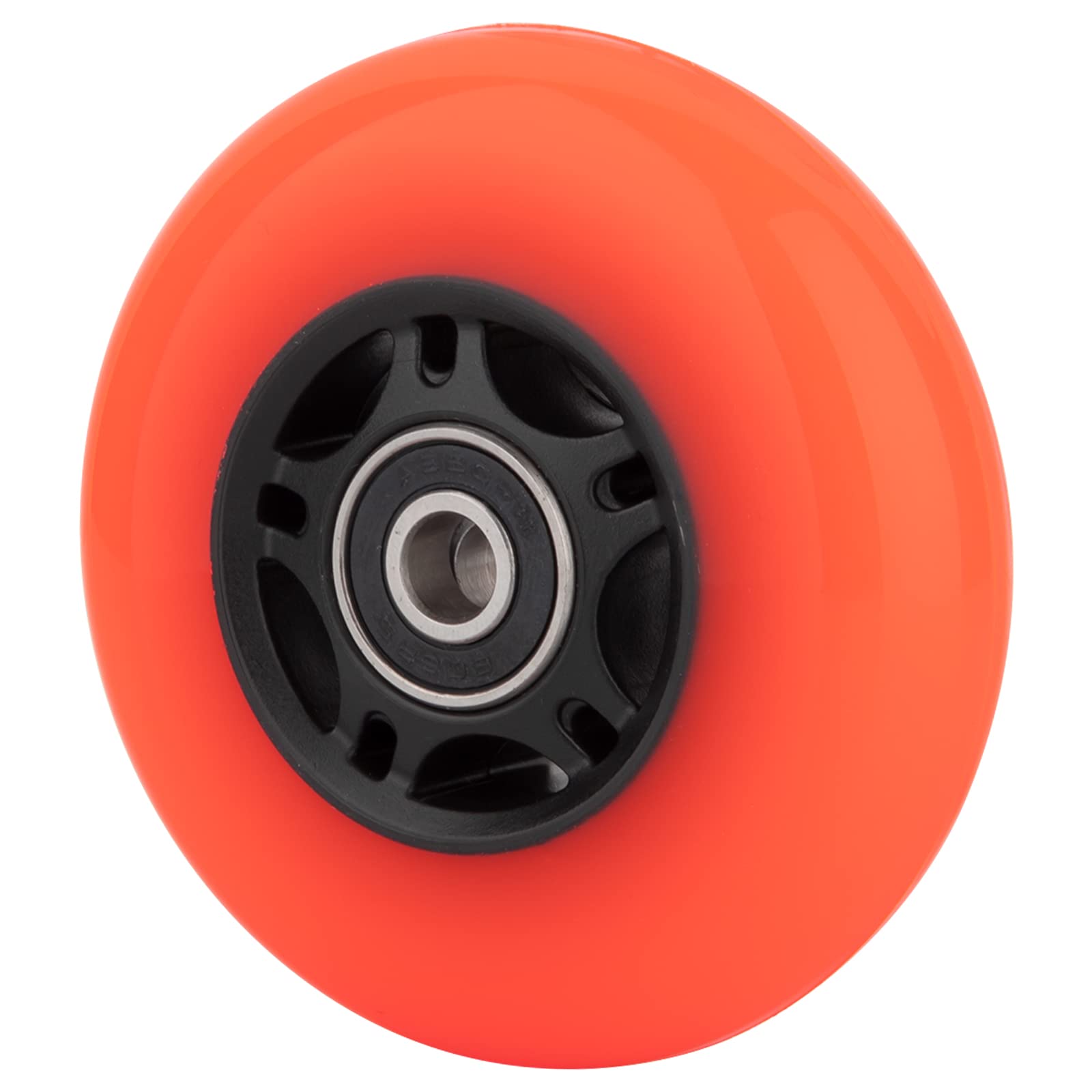 High-Performance Inline Skate Wheels with ABEC-9 Bearings & Floating Spacers - 85A Durometer for Indoor/Outdoor Roller Hockey Skates - 64mm/70mm/72mm/76mm/80mm Diameter - 4-Pack (Orange, 64mm) - Perfect for Speed Skating, Roller Hockey, and Fitness Training